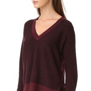 Rag & Bone Red V-Neck Sweater Relaxed Fit